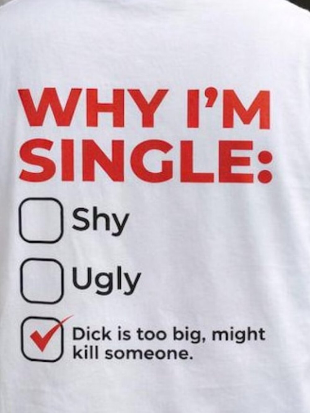 Why I'm Single Meme Shirt, Adult Humor Graphic Tee - Picture 2 of 4
